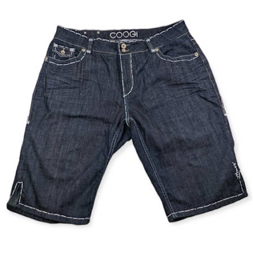 COOGI Dark Wash Bermuda Flap Pocket Shorts Women's Size 20